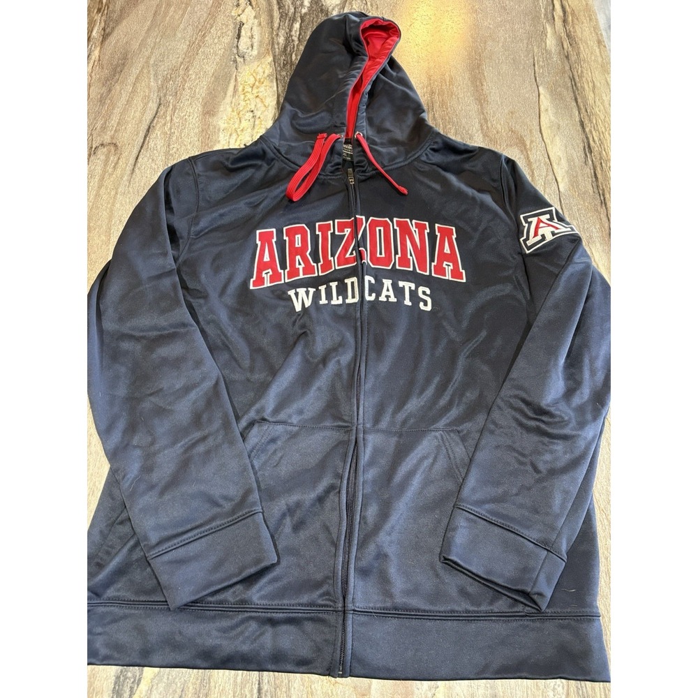 Colosseum Arizona Wildcats Sweatshirt Mens XL NCAA Hoodie Full Zip Navy Red